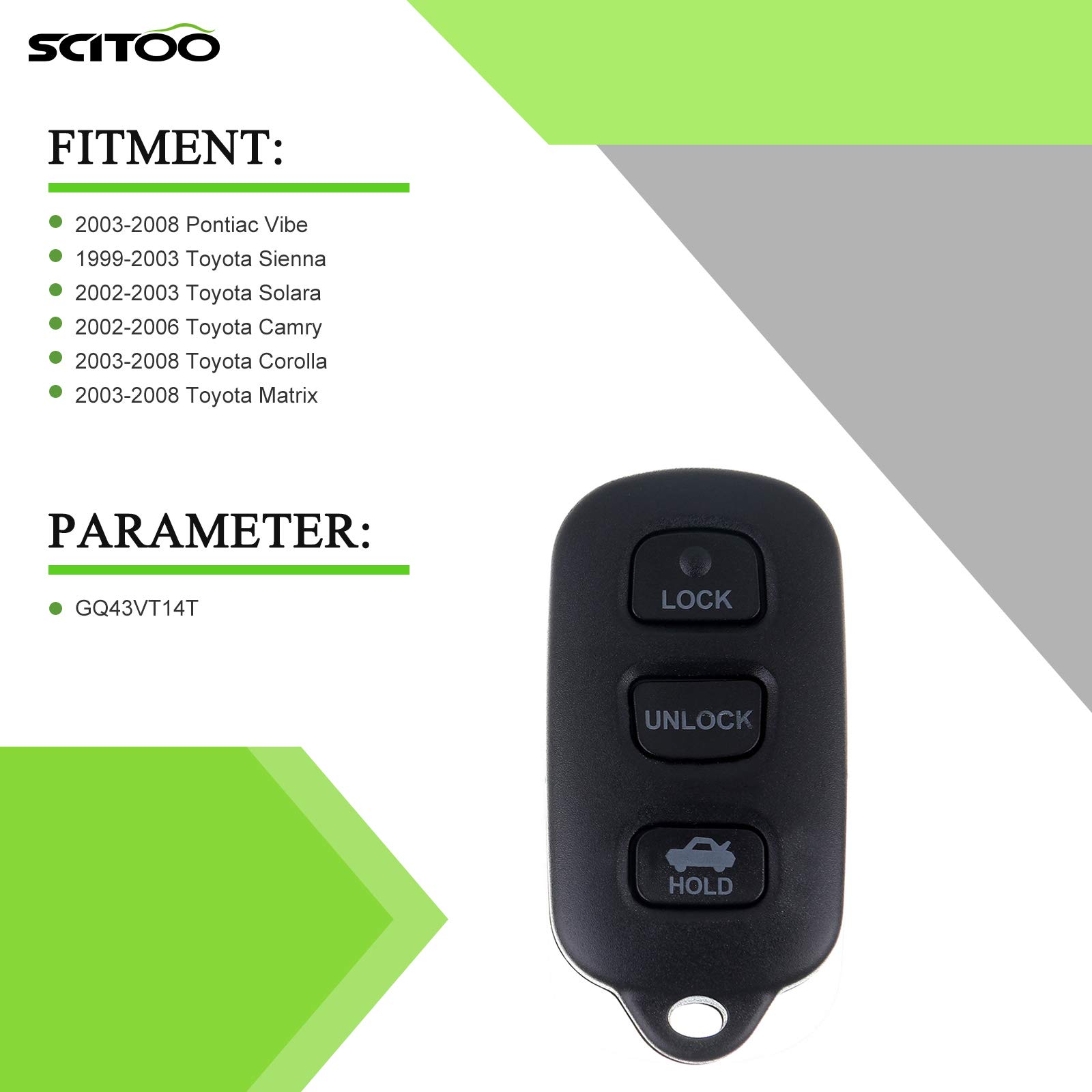 Amazon.co.jp: SCITOO キーレスエントリー オートリモートキーフォブ